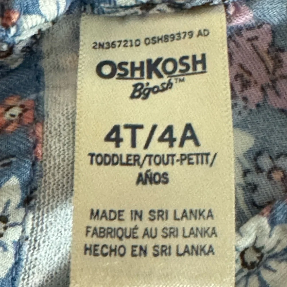 OshKosh B’gosh Blue Floral Cotton Dress Toddler Girl 4T